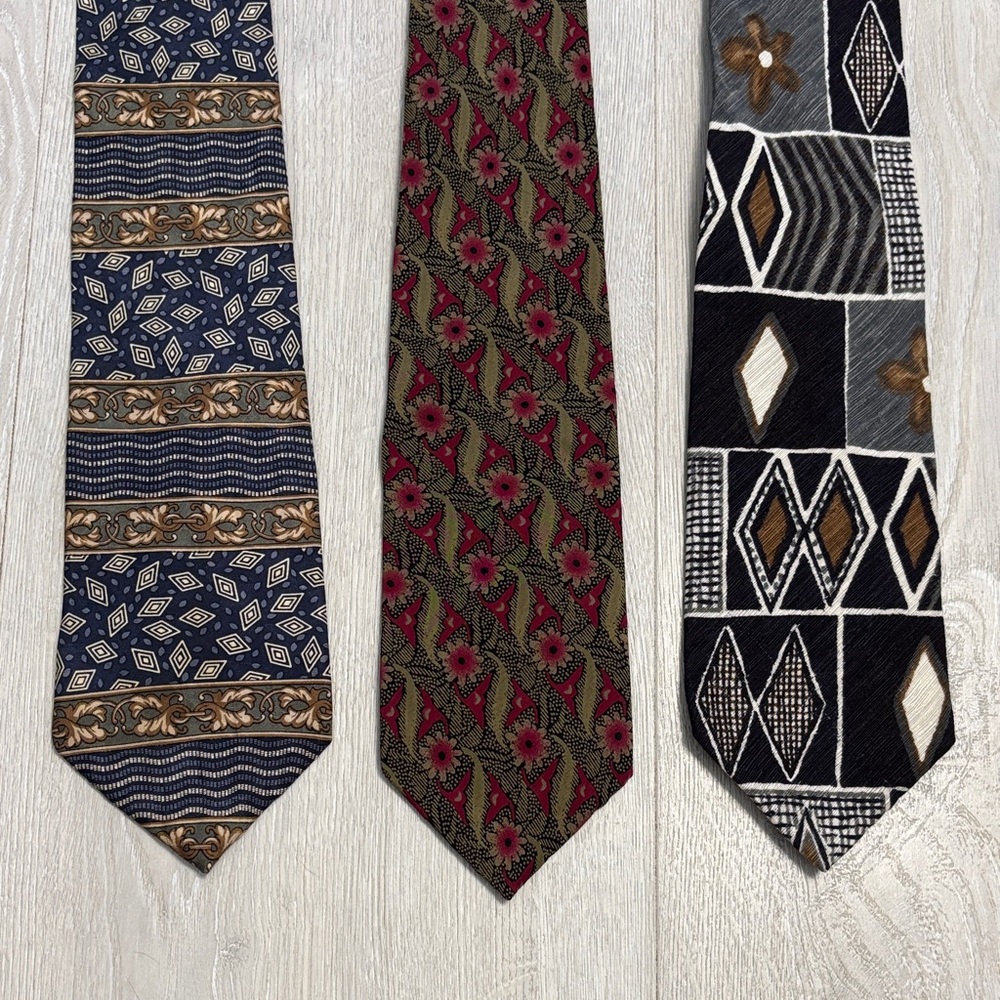 🔥BUNDLESALE Mens Elegant Patterned 3 Ties Set All Silk